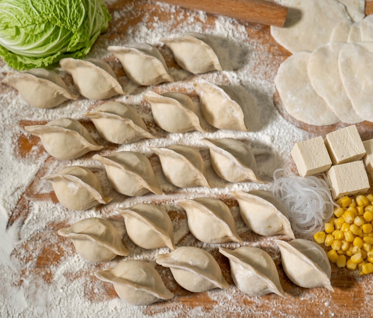 Frozen Vegan Dumpling（20 pcs) - Frozen, 20 pieces per bag. | Frozen Dumplings