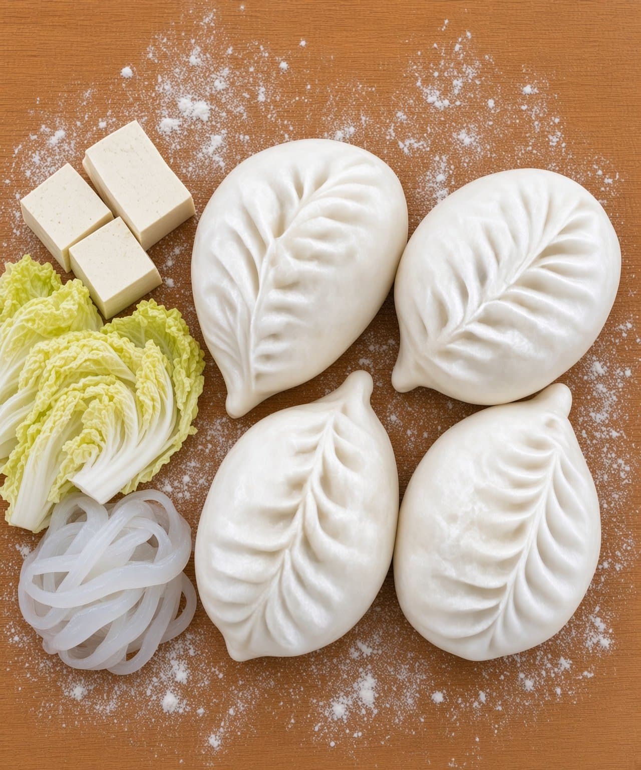 Frozen Vegetarian Steamed Bun (4 pcs) - Steamed vegetable bun. | Steamed Buns