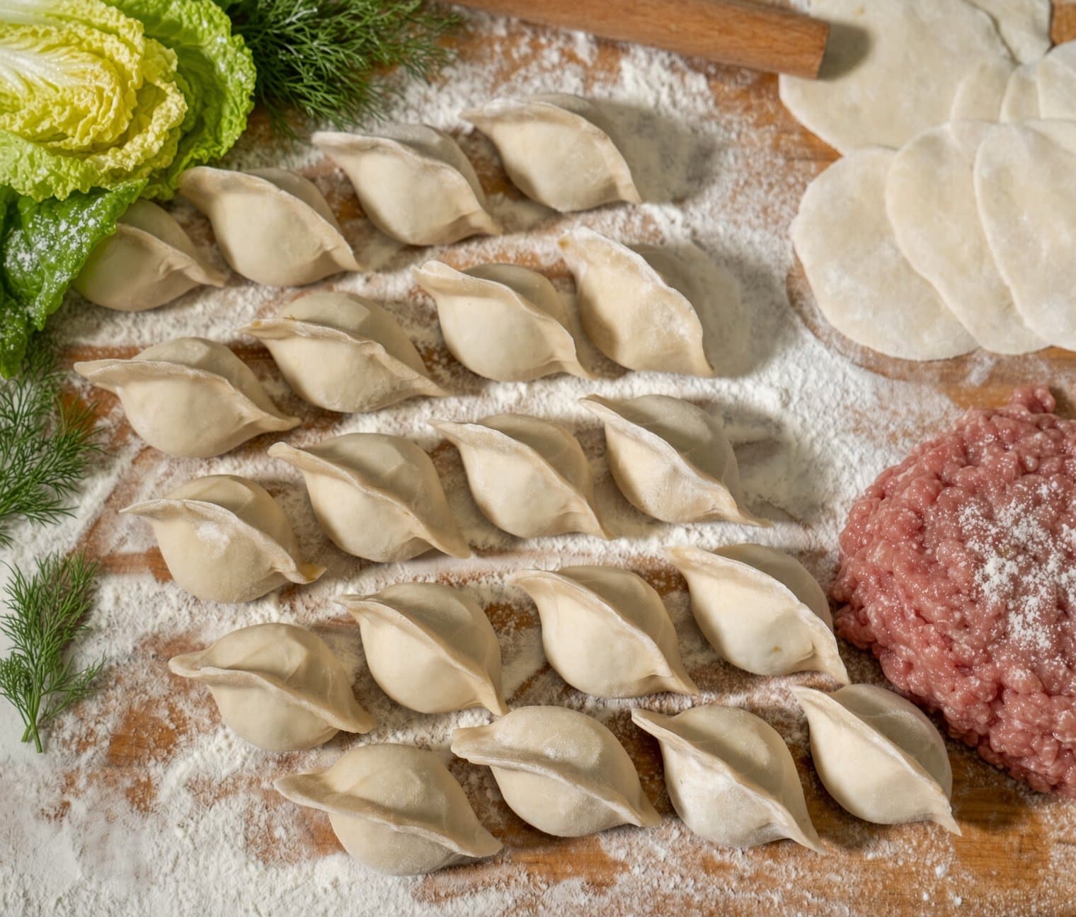冷冻茴香豬肉水餃(20 pcs) - 冷冻水饺,每袋20只。茴香豬肉水餃。 | 冷凍水餃