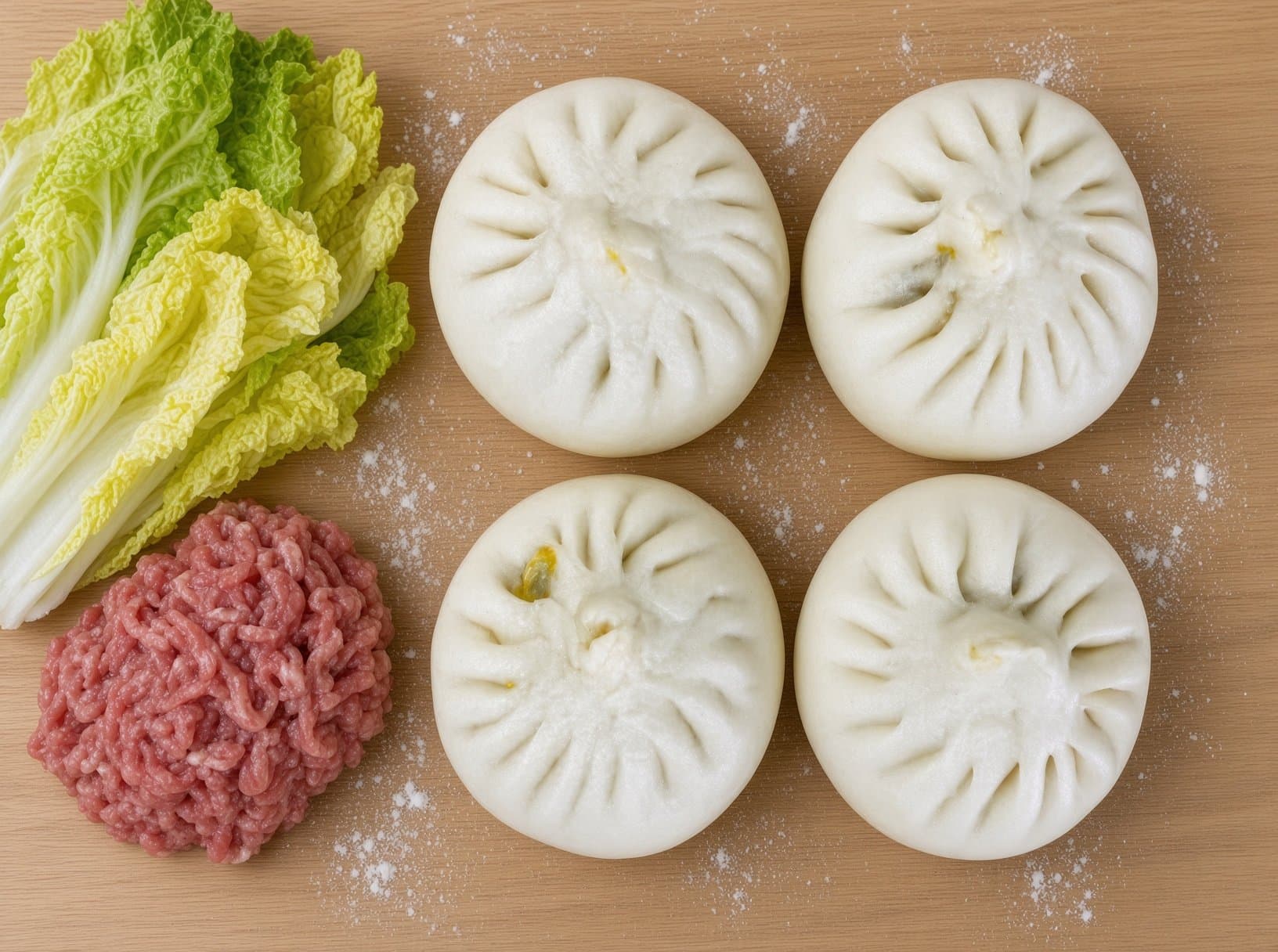 白菜豬肉包(4 pcs) - 白菜豬肉包 | 包子